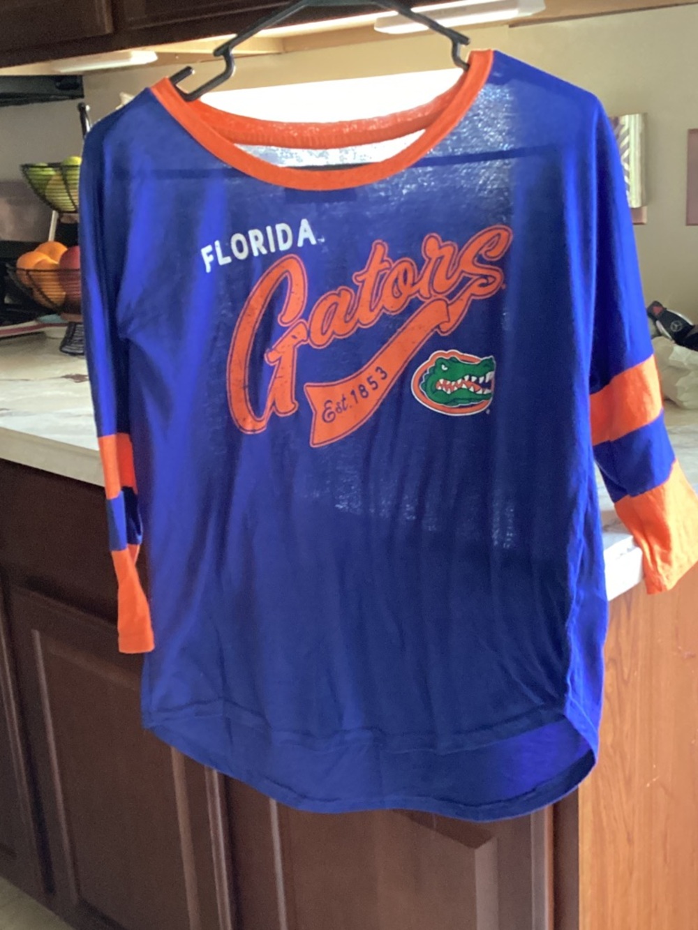 Florida Gators Girls' Royal Blue & Orange Long Sleeve Tee